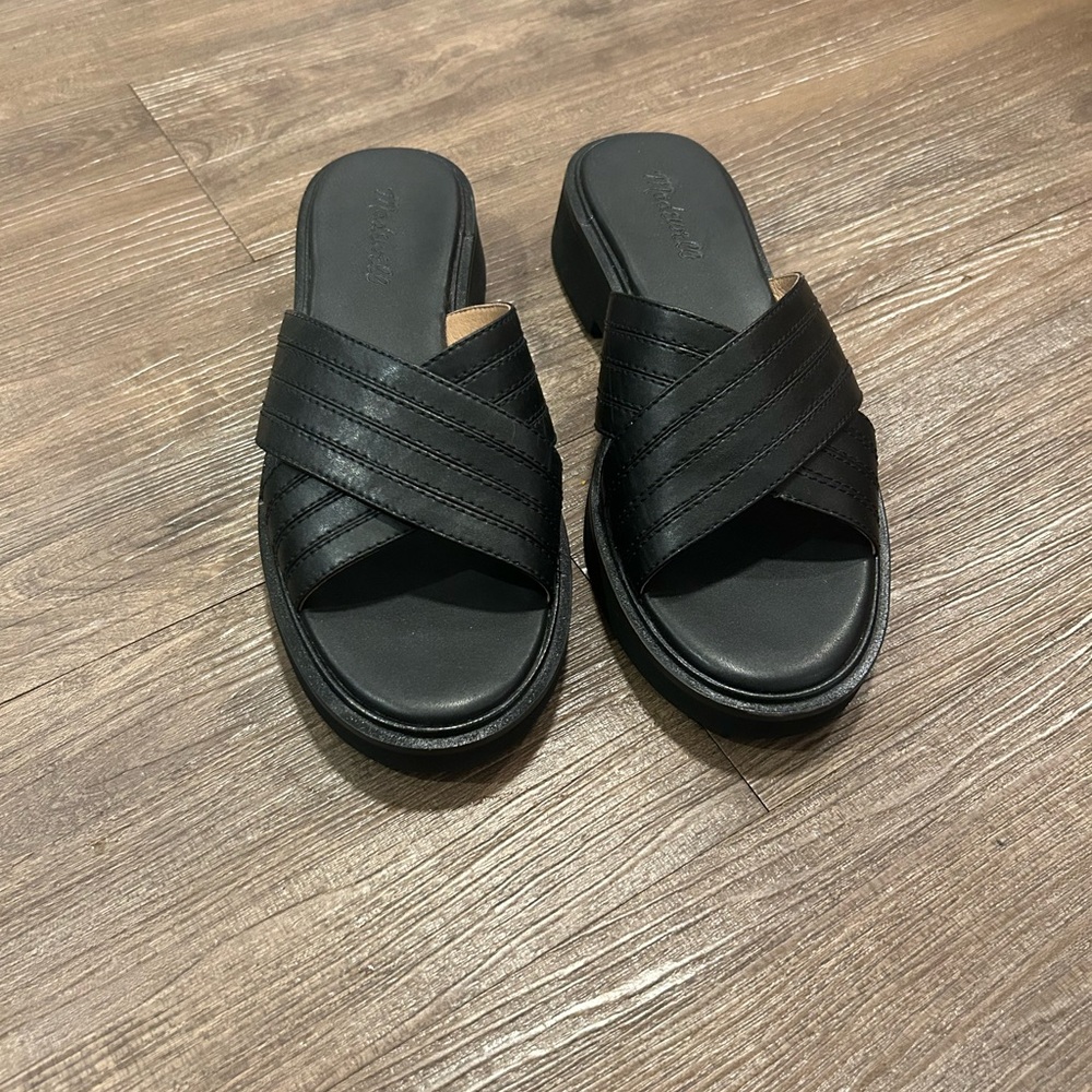 Madewell Black Slide Sandals